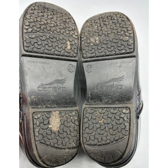 Dansko XP 2.0 Womens Plaid Patent Leather Clogs Size 37 - Picture 8 of 8